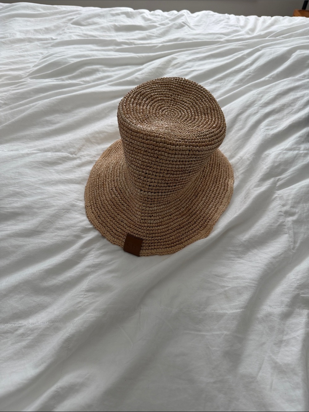 Woven Straw Sun Hat in Natural Brown - Women Accessories